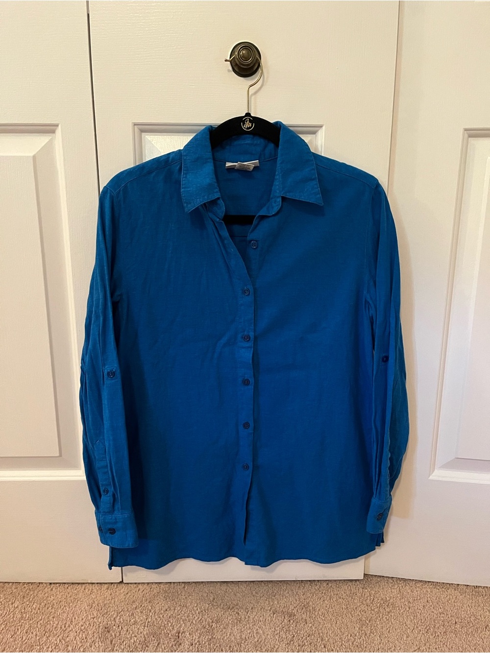 Jaclyn Smith Classic Blue Button-Down Shirt